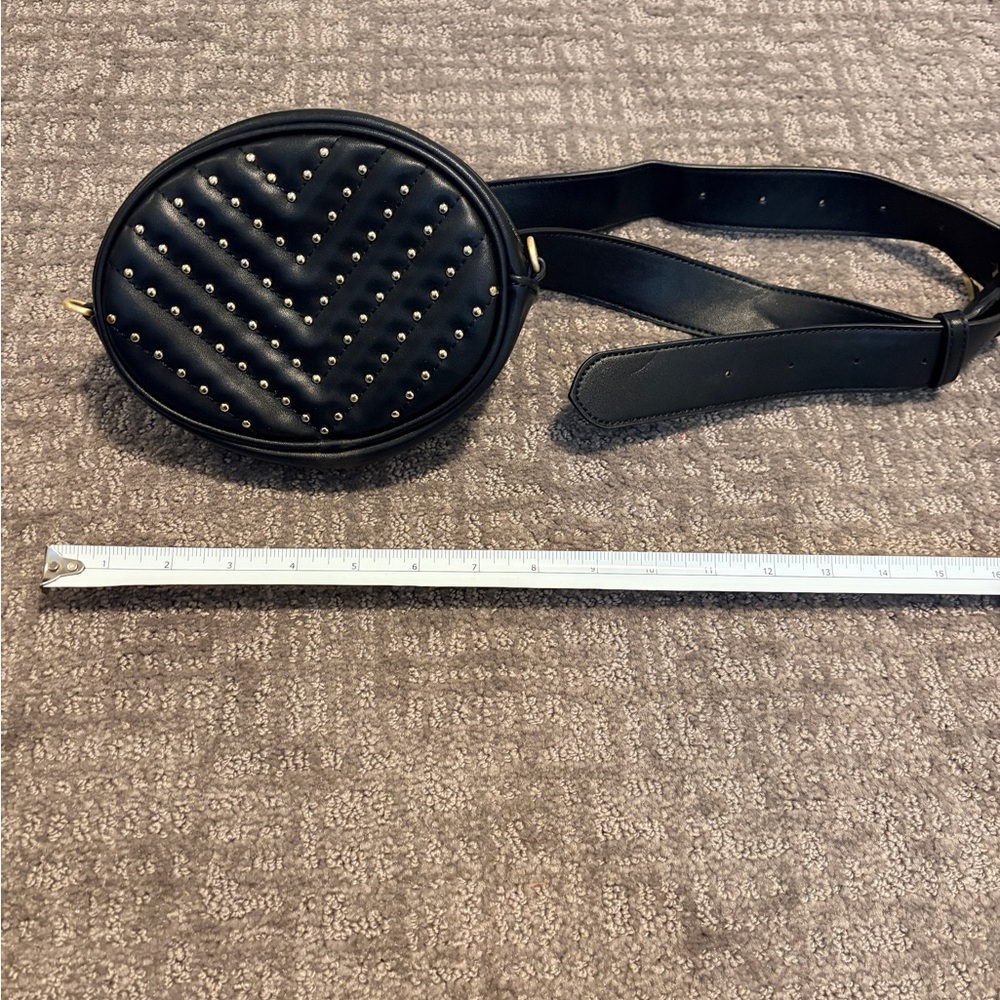 Sam Edelman Black Quilted Belt Bag